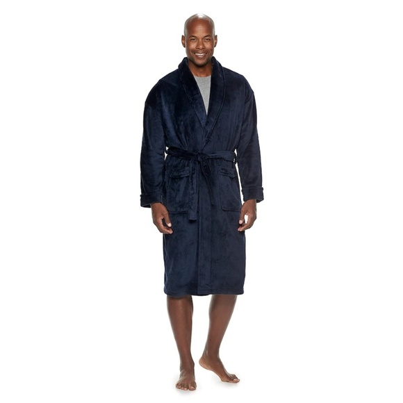 croft & barrow | Other | Mens Plush Robe Admiral Navy | Poshmark